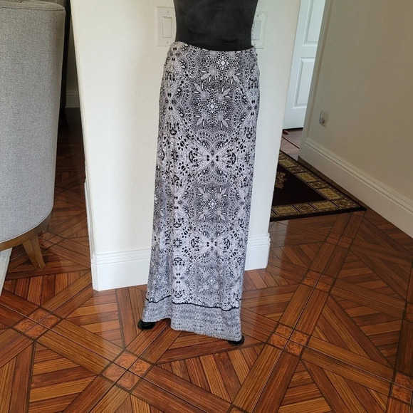 Maxi CYNTHIA ROWLEY Stretch SKIRT Fold Over White - Picture 6 of 8